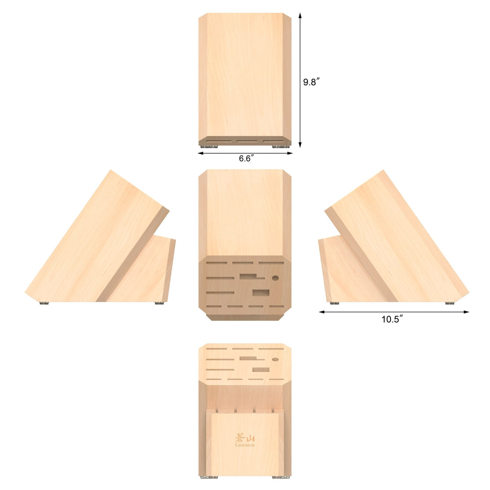 
                  
                    Cargar imagen en el visor de la galería, Empty Knife Block, 16-Slot Organizer, Flat Top, Maple, 505569
                  
                