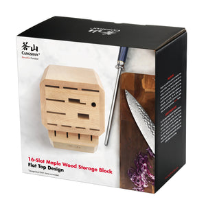 
                  
                    Cargar imagen en el visor de la galería, Empty Knife Block, 16-Slot Organizer, Flat Top, Maple, 505569
                  
                